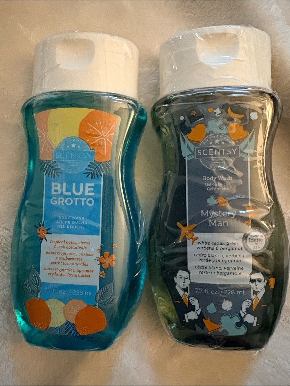 Scentsy Blue Grotto and Mystery Man Body Wash